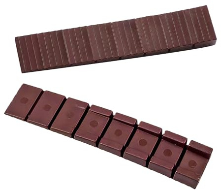 Ctyjia 2 Stück Möbelkeile, Keile Kunststoff, Möbel-Nivellierer, Abstandshalter Kunststoff, Unterlegkeile, Möbelbein Nivellierunterlagen, Braun