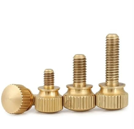 Schrauben- und Muttern-Set, verschiedene Schrauben, 5 Stück, M3, M4, M5, M6, handfest, Messing-Rändelschrauben, Kupfer-Rändelschrauben, Rändelschraube for Computer-Chass-Bolzen(M6)