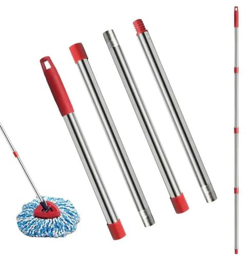 ZBDZSW Trapeador Giratorio Duradero con Mango de 4 Secciones, Montaje rápido, Palo extendido, trapeador Universal, trapeador mágico para Piso, Limpieza del hogar
