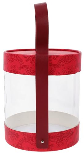 CHILDWEET Transparente Runde Geschenkbox Mit Deckel Geschenkschachtel Für Blumenarrangements Durchsichtige Verpackungsschachtel Für Bonbons Und Geschenke Leere Geschenkschachtel Als Aufbewah
