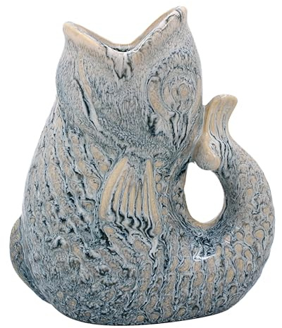 Lesser & Pavey Fischkännchen-Vase, 17 cm, Keramik oder Glas für die Küche, schöner Sahne- oder Milchkännchen für den täglichen Bedarf, vielseitiger Wasserkrug für Heimdekoration