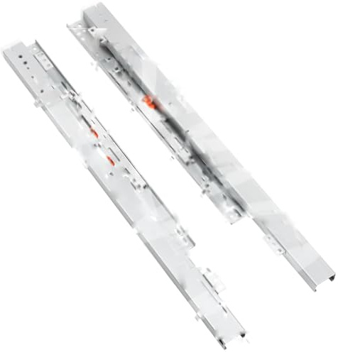Auszugsschienen Bodenmontage, 1 Paar 400mm/500mm Unterflurführungen Schubladenschiene, Schubladenschienen Vollauszug, Schubladenschienen Softclose, 40 KG Ladekapazität