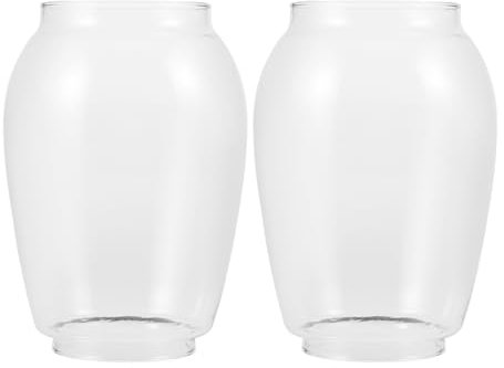 Cabilock 2 Stück Laterne Glas Lampenschirm Öllampen Zubehör Hurricane Lampe Kerosin Lampe Kamin Öllampe Lampenschirm Vintage Öllampe Öllampe Globen Vintage Öllaterne Transparent