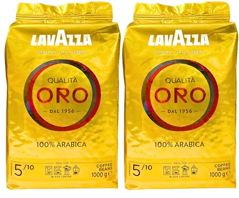 Lavazza - Qualità Oro 2 x 1kg, Café en Grano Natural – Pack Laborawi