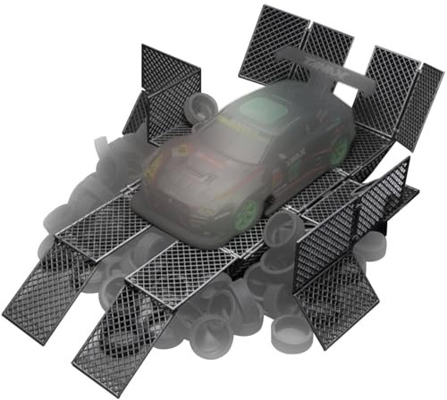 RC Car Diorama Garage, Garage Grid Set for 1:64/1:43/1:32 Scale RC Car Model, Gift for Vehicle Lovers(30 Panels 60 Clips Included)