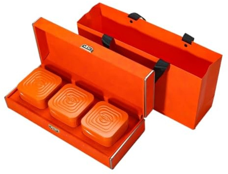 Lot de boîtes à thé orange – Boîtes de rangement en fer scellées pour thé en vrac, boîtes rondes vides, boîtes cadeaux doubles et triples canettes, accessoires de thé parfaits