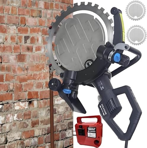 menglanchang Sega elettrica per Pietra Portatile 16,14-Sega per Calcestruzzo Ad Alta Coppia 4500W 2200rpm Abbattimento Polvere Tramite Acqua,profondità 31Cm,Peso Leggero 9,5Kg | Lama Autotensionante