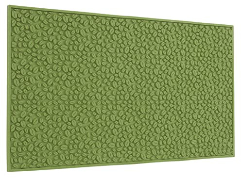 Fafeicy Tapis de Bar pour Comptoir, Tapis de Vaisselle Antidérapant en PVC, de Service de Séchage isolé pour , Restaurants, Cafés (GREEN)