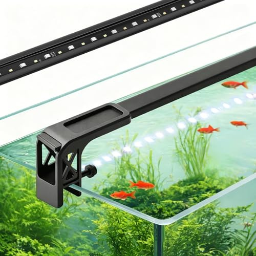 FEDOUR 78cm Slim LED Aquarium Beleuchtung, Vollem Spektrum Aquarium Lampe mit Tag-/Nacht/24/7-modus und Timer, 10 Helligkeitsstufen, einstellbare Licht für bepflanzte und Süßwasserfisch Aquarien