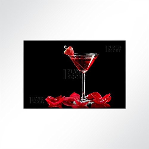 LYSEL® Absorberbild - Cocktail Martini 150x150x5,5cm - Akustikbild Schallschlucker mit 50mm Schaumstoff aus Basotect® G+