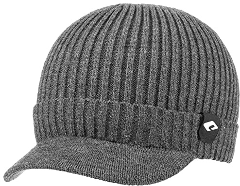 CHILLOUTS Bento Strickmütze Wintermütze Beanie Skimütze Herren - mit Schirm Winter Herbst-Winter - One Size anthrazit