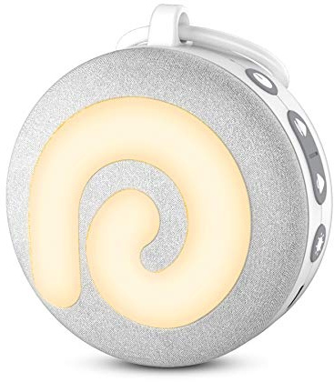 Dreamegg Rumori Bianchi per Neonato, D11 Portatile Rumore Bianco Neonato con Luce Notturna, 21 Suoni Rilassanti per Dormire, Viaggi, USB Ricaricabile, Continua o Temporizzata, Blocco Bambini