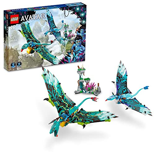 LEGO Avatar Jake & Neytiri First Banshee Flight 75572, Pandora Movie Set with Toy Dragon-Like Figures, Minifigures and Glow in The Dark Elements