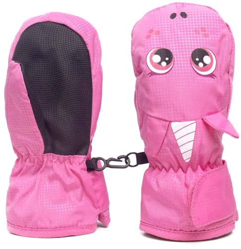 JAMUILS Manoplas de esquí para niña Invierno Deporte, Cálidos y Impermeables, Resistentes al Viento, para Bicicleta Ciclismo Deportes al Aire Libre