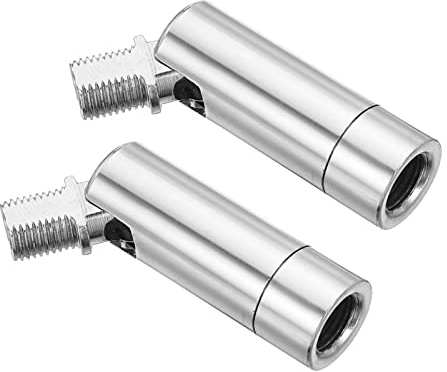 PATIKIL Sloped Ceiling Light Adapter, 2 Pack 90/350 Degree M10 Thread Chandeliers Ceiling Pendant Lighting Adapter for Angle or Irregular Ceiling, Chrome