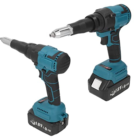 Pistolet à Rivets électrique sans Fil, Pistolet à Rivets Automatique Portable Rechargeable avec Lumière LED, Affichage de la Puissance, Outil de Pistolet à Rivets sans Balais pour