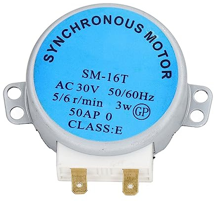 4W Mikrowellenmotor, SM 16T Drehtellermotor für Mikrowellenherde, Originalersatzmotor aus Aluminium und Kupfer, Synchronmotor AC 30V für Mikrowellen-Drehteller und -Rührwerk