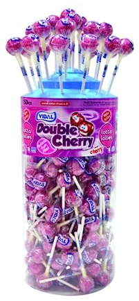 Sucette double cherry - 150 pièces