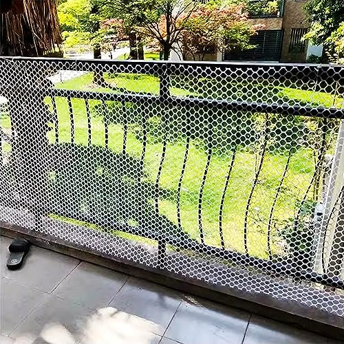 Drahtgitter Maschendraht Gartenzaun Indoor Outdoor Balkonsicherheitsnetz Für Haustiere Kinder, Plastik Hühnerdraht Zaun Mesh Roll Weiß, 0.8cm Loch Flexibel Garten-Netz Zuschneidbar Hasendraht Volieren