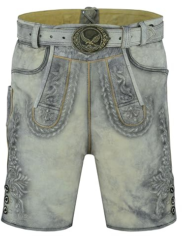 Sterling Sports Herren Trachten Lederhose Oktoberfest Trachtengürtel Bayern Braun Größe 46-64