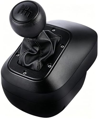 NBCP USB PC Gear Shifter, Driving Force Wired Gear Lever for G29 G27 G25 G920 T300RS/GT, Steering Wheel PC Windows 6+R H-Shifter, Compatible with ATS ETS Dust WRC Sim Racing Games