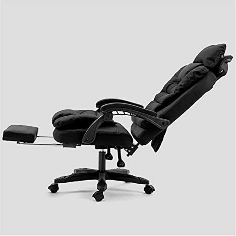PLJKIHED Computerstuhl, Stoff, Freizeitstuhl, Chefsessel, waschbar, Bürostuhl, Drehstuhl, Massagesessel (schwarz, Einheitsgröße) Stabilize