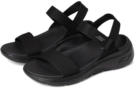Skechers dam Go Walk Arch Fit 2.0 Sandal Annie, Svart textil, 40 EU