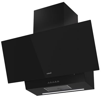 CATA Campana Decorativa THALASSA 900XGBK Panel de Control electrónico con display digital y temporizador de desconexión automática Iluminación LED Motor BT3 Extra silencioso Ancho 90 cm Color Blanco