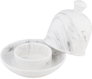 NOBLECRAFT Mantequera de Cerámica - Apto para Lavavajillas, Diseño Elegante, Mantequera con Tapa - Mantequillera Grande para uso de Cocina y Almacenamiento