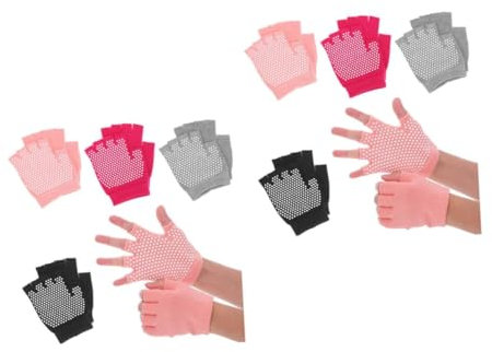 Gogogmee 8paare Yoga Handschuhe Für Frauen Anti-rutsch Fingerlos Teiliges Rosarot Für Pilates Tanz Und Fitness-Training Hochwertige Langlebige Fitness-Handschuhe