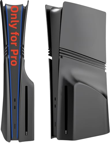 Placas de cubierta Pro Disc Edition para la nueva consola PS5 Pro, paneles de carcasa compatibles con los nuevos accesorios PlayStation 5 Pro, placa frontal protectora de repuesto (negro)