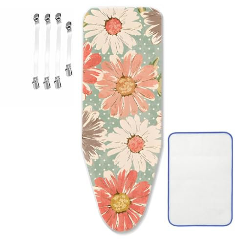 ZJBKX Copriasse da stiro extra large, 144 x 52 cm, con imbottitura di 3 mm, facile da maneggiare e si adatta perfettamente all'asse, XL