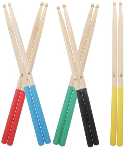 VINTORKY 5paare Ahorn Holz Drum Sticks Junge Mädchen Schlagzeug Zubehör Bunte Trommelstöcke Für Junge Mädchen Beginners