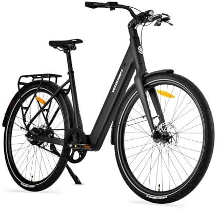 VecoCraft Luna e Bike 28 Zoll City E-Bike. Electric Bike mit Motor, Riemenantrieb, Tektro Scheibenbremsen| LCD Display Integrated in The stem, ebike Damen