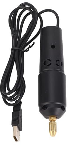 Taladro de Mano Herramientas de Perforación Manual con Accesorios Resina Plástica Fabricación de Joyas de Madera Conexión de Alimentación USB Control de una Sola Mano