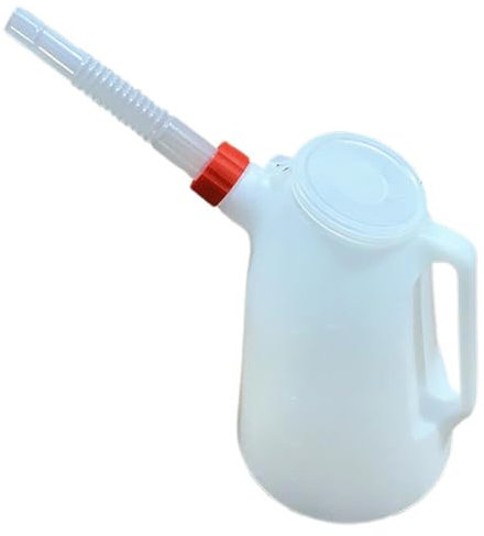 Jarra medidora de aceite de 1,2 l/2 l y 5 l para combustible con vertido flexible para aceite automotriz Z0x7, contenedor de garaje para medir