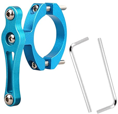 Aluminum Bike Bottles Cage Mount Adapter with Wrench, Water Bottle Cage Clamp Mount, Bilateral Fixation Bicycle Bottle Holder Bracket, Easy to Install Seatpost Mount for Road Bike MTB Baby Stroller