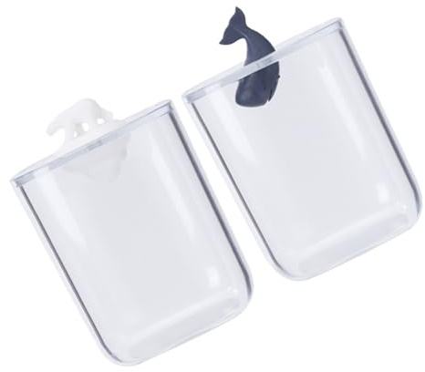 POPETPOP 2pezzi Scatola Trasparente Per Bastoncini Di Cotone Contenitore in Acrilico Per Bastoncini Di Cotone Porta Di Coperchio Organizer Per Stuzzicadenti
