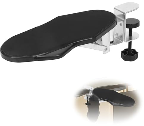 SHILIPAIJC Extension de bureau réglable pour ordinateur, rotation à 180 °, support de poignet pour clavier, repose-poignet ergonomique et pliable pour souris, repose-poignet pour table, bureau, chaise