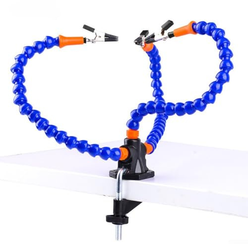 CYRENT Soldering Helping Hands Third Hand Tool with 3 Flexible Arms Clamp Swivel for Welding Electronics Repair(A)