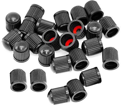 Tappi antipolvere per valvole di bavaglio per ruote di moto e fuoristrada, 25 tappi per pneumatici, set di 25 tappi per pneumatici per biciclette, scooter senza camera d'aria, dritti, impermeabili, in