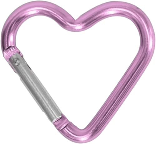 Mousqueton, boucle d'escalade en forme de cœur, crochet porte-clés robuste en alliage d'aluminium pour le camping, la pêche, la randonnée, les voyages