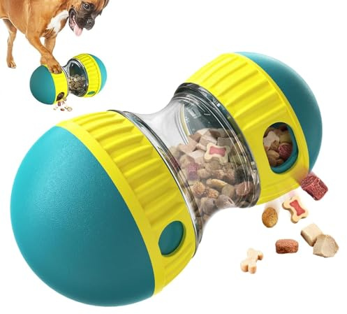 Qaestuan Jouet Interactif, Balle de Nourriture pour Chien Matériau ABS, Balle à Friandises Sûr et Durable, Balles Distributrices de Nourriture Lavable, pour Chiots, Petits Chiens, Ennui