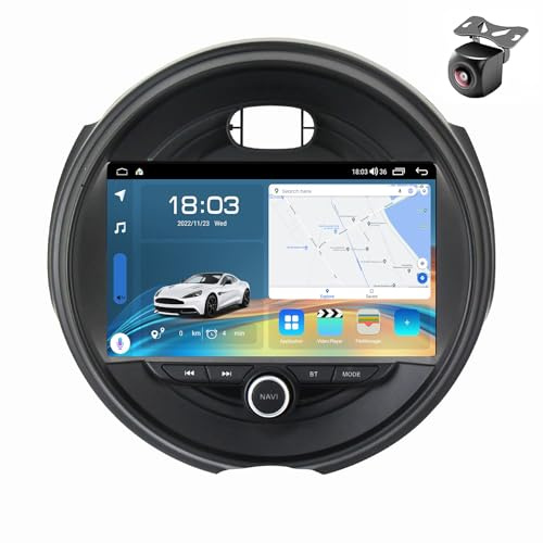 Android 15 Autoradio per BMW MINI Cooper F54 F55 F56 F60 2015 2016-2019 Tablet Pollici 9 Schermo MP5 Lettore Multimediale Receiver GPS Navigazione con 2K Carplay Android Auto (Y4 8Core 4+64G)