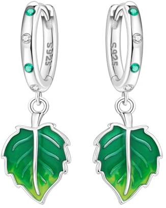 MISEFF 925 Sterling Silver Dangle Earrings for Women, Butterfly and Flower Earrings, Suitable for Sensitive Ears Fashion Jewelry Gift- Hypoallergenic Earrings