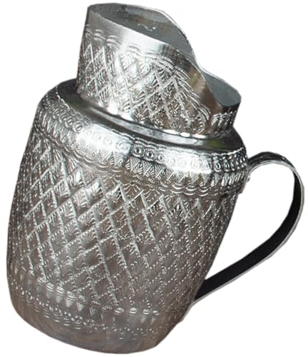 Gatuida Metal Wine Jug and Beverage Dispenser Large Capacity Metal Water Jug with Handle Creative Design for Serving Juice Milk and Tea for Home Kitchen and Restaurant Use