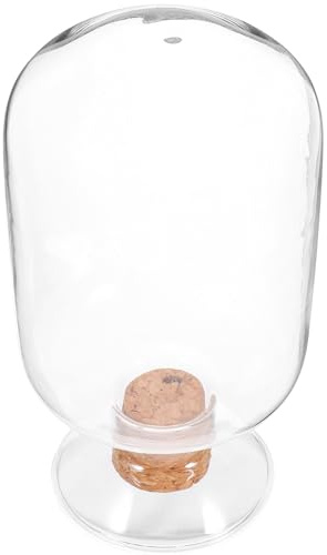 GATHINESS Tarro Decorativo de Cristal Transparente para Cerillas Tapa de Corcho, 500 Ml, Frasco de Almacenamiento Pequeño Adecuado para Sala de Estar y Exhibición de Fósforos