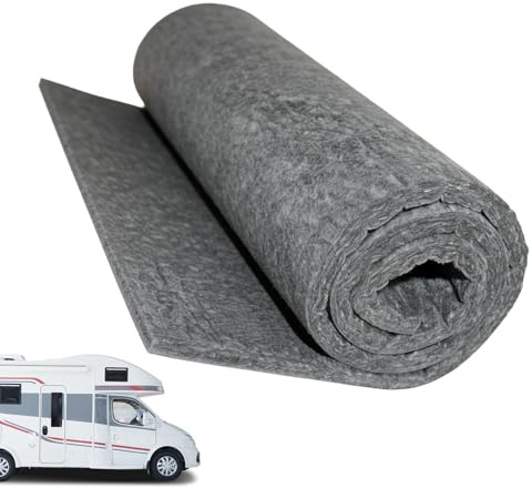 Lanmijia Isolant Phonique Voiture 1x2m, Insonorisant Auto Autocollant pour Réduction de Bruit et Isolation Thermique, Mousse Acoustique découpable pour Van Camping-Car Toit Porte Capot, 350g/m²