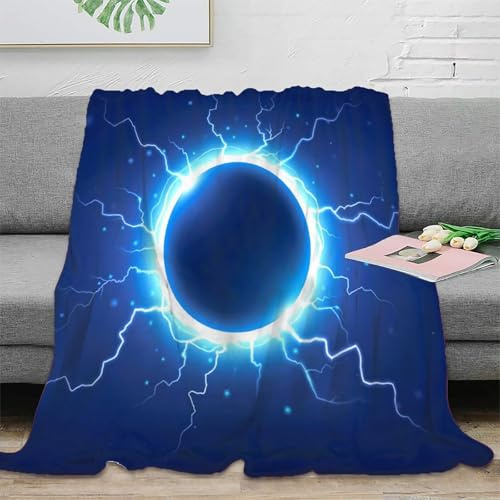 ZFLDKWGP Rayo Impactante Manta 3D Impresa Microfibra Decoración Hogar Relámpago Manta Cama Adultos Jóvenes Sofá Dormitorio 40x50inch(100x130cm)