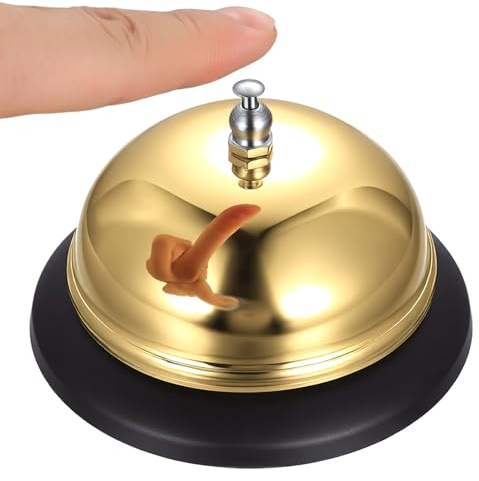 Zhujiehigh 1 Pc Multipurpose Gold Service Bell, for Desk & Training